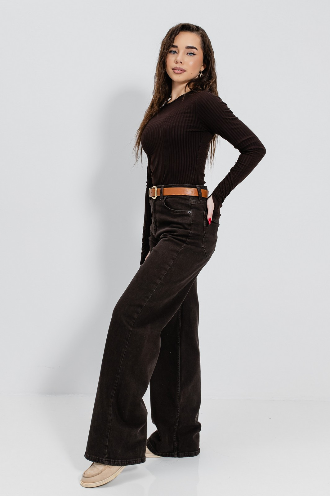 Джинси wide leg Тесні, фото №4