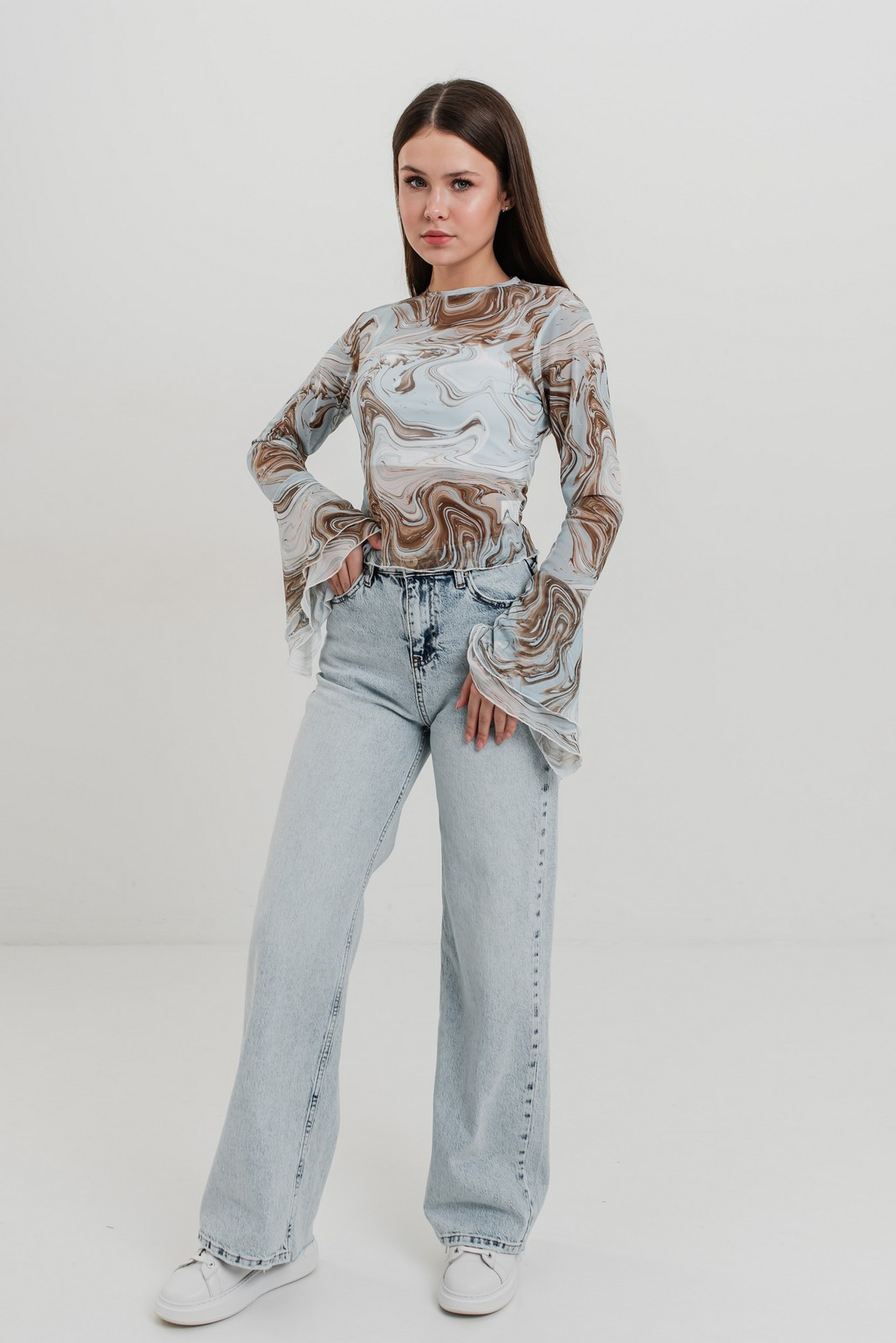 Джинси wide leg Тесні, фото №7